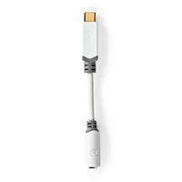 USB-Adapter | USB 2.0 | USB-C© Male | 3,5 mm Female | 0.1 m | Rond | Verguld | PVC | Wit | Doos - thumbnail