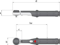 Gedore Torcofix 2201429 Momentsleutel Met ratel 1/4 (6.3 mm) 1 - 5 Nm - thumbnail