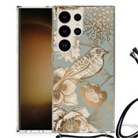 Case voor Samsung Galaxy S24 Ultra Vintage Bird Flowers