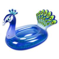 Opblaasbare zwembad luchtbed/ride-on dieren pauw 145 x 94 x 94 cm - opblaasspeelgoed