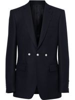 Burberry blazer ajusté texturé à ornements - Bleu