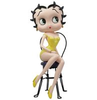 Betty Boop Op Stoel Gele Glitter Jurk - thumbnail