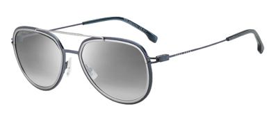 Hugo Boss zonnebril 1193/S DTY IC heren cat.3 spiegelend blauw Hugo Boss zonnebril 1193/S DTY IC heren cat.3 spiegelend blauw