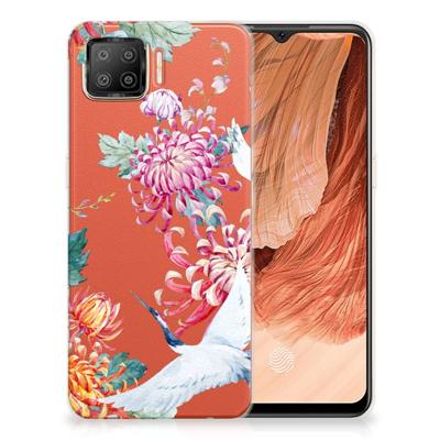 OPPO A73 4G TPU Hoesje Bird Flowers OPPO A73 4G TPU Hoesje Bird Flowers