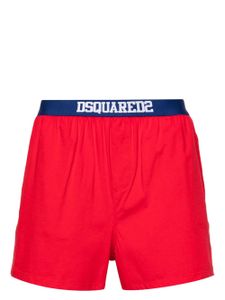 DSQUARED2 boxer en coton à taille logo - Rouge