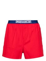 DSQUARED2 boxer en coton à taille logo - Rouge - thumbnail