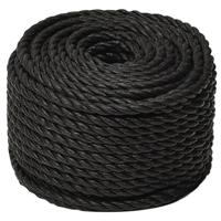 vidaXL Werktouw 12 mm 100 m polypropeen zwart