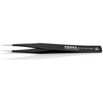 Knipex 92 21 02 ESD Pincet ESD 1 stuks Spits, fijn, extra dünn 128 mm