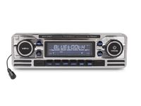 Autoradio met Bluetooth - FM, CD, AUX, SD en USB - 1 DIN - Retro - Radio voor Oldtimer - Zilver (RCD120BT) - thumbnail