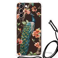 Samsung Galaxy S21 FE Case Anti-shock Pauw met Bloemen - thumbnail