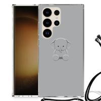 Samsung Galaxy S24 Ultra Stevig Bumper Hoesje Grijs Baby Olifant