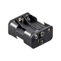 Batterijhouder, 6 x Mignon 'AA' met drukknopaansluiting