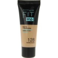 Maybelline Fit Me matte & poreless foundation 128 warm nude (1 st) - thumbnail