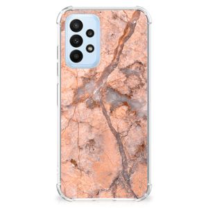 Samsung Galaxy A23 Anti-Shock Hoesje Marmer Oranje