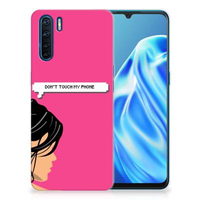 OPPO A91 Silicone-hoesje Woman Don't Touch My Phone OPPO A91 Silicone-hoesje Woman Don't Touch My Phone