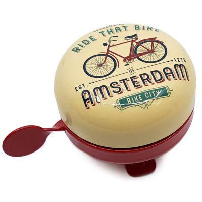 Matix Fietsbel Amsterdam Ride That Bike 58 Mm Staal Crème/rood