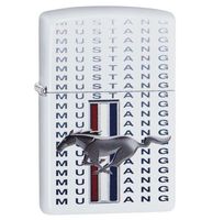 Zippo Aansteker Ford Mustang Wit - thumbnail