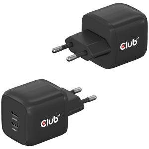 CLUB3D Travel Charger PPS 45W GAN technology, Dual port USB Type-C, Power Delivery(PD) 3.0 Support