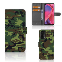 OPPO A54 5G | A74 5G | A93 5G Telefoon Hoesje Army Dark - thumbnail