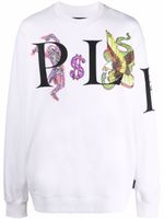 Philipp Plein sweat en coton à imprimé graphique - Blanc