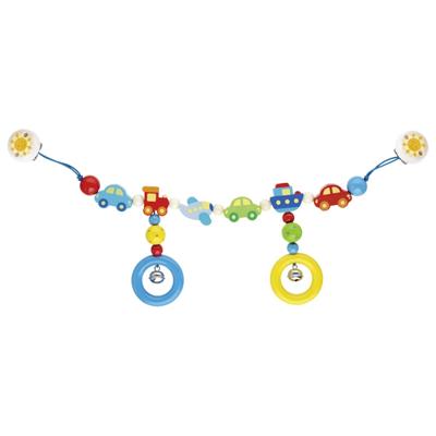 Goki Pram chain vehicles with clips hangend babyspeelgoed Goki Pram chain vehicles with clips hangend babyspeelgoed
