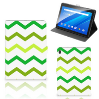 Lenovo Tab E10 Tablet Hoes Zigzag Groen