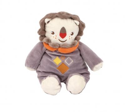 Fisher Price knuffelrammelaar leeuw 28 cm grijs Fisher Price knuffelrammelaar leeuw 28 cm grijs