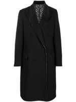 FENDI manteau réversible à boutonnière croisée - Noir