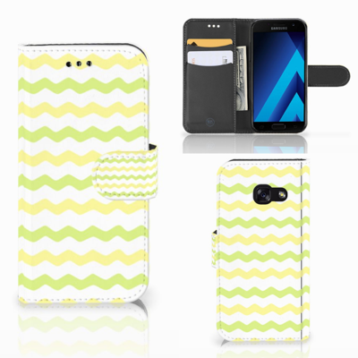Samsung Galaxy A3 2017 Telefoon Hoesje Waves Yellow Samsung Galaxy A3 2017 Telefoon Hoesje Waves Yellow
