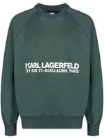 Karl Lagerfeld sweat en coton à logo imprimé - Vert