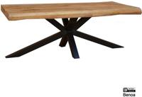 Mango Coffee Table Live Edge 120 3+3cm with Spiderleg
