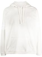 GUESS USA slogan-print striped hoodie - Blanc