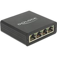 Delock 62966 Adapter USB 3.0 naar 4 x Gigabit LAN Zwart