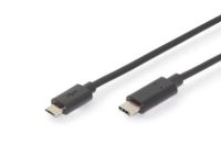 ASSMANN Electronic AK-300137-030-S 3m USB C Micro-USB B Mannelijk Mannelijk Zwart USB-kabel