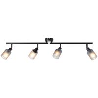 Brilliant Zwarte plafondlamp Loralie 4-lichts 99850/93