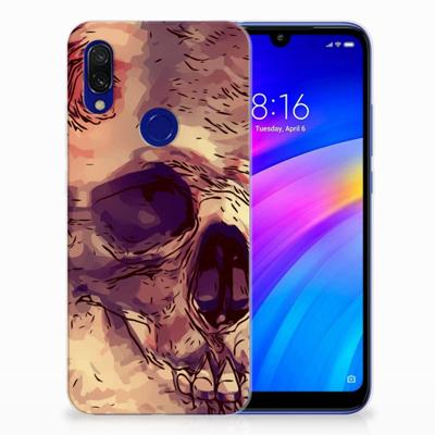 Silicone Back Case Xiaomi Redmi 7 Skullhead