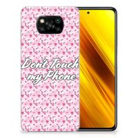 Xiaomi Poco X3 | Poco X3 Pro Silicone-hoesje Flowers Pink DTMP - thumbnail