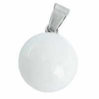 Edelsteen Hanger Witte Jade Bal