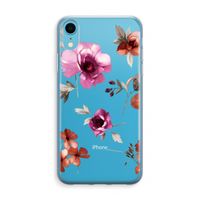 Geschilderde bloemen: iPhone XR Transparant Hoesje