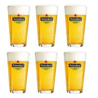 Heineken Bierglazen Vaasje - 250 ml - 6 stuks - thumbnail