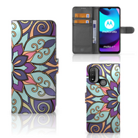 Motorola Moto E20 | E30 | E40 Hoesje Purple Flower - thumbnail