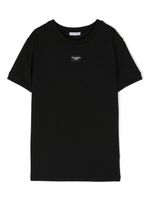 Dolce & Gabbana Kids t-shirt en coton à patch logo - Noir