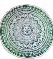 Mandala Wandkleed Rond Lotus Groen (180 cm) - thumbnail