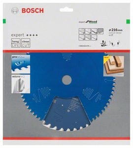 Bosch Accessories Expert for Wood 2608644079 Cirkelzaagblad 216 x 30 x 1.8 mm Aantal tanden: 40 1 stuk(s)