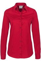 HAKRO Regular Fit Dames Overhemd rood, Effen