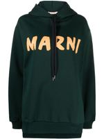 Marni hoodie en coton à logo imprimé - Vert - thumbnail