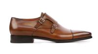 Santoni Heren Gespschoenen in Leder (Cognac)