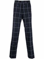 ETRO pantalon de costume droit à carreaux - Bleu