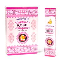 Ayurvedische Masala Wierook Roos Premium (12 doosjes) - thumbnail