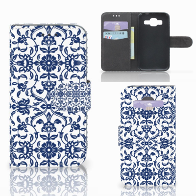 Samsung Galaxy Core Prime Hoesje Flower Blue